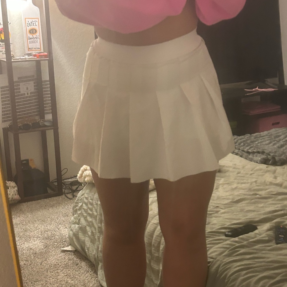 Fabletics White Pleated Skirt